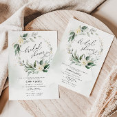 緑葉エレガントリースブライダルシャワー 招待状