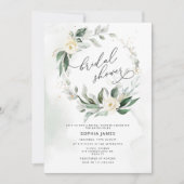 緑葉エレガントリースブライダルシャワー 招待状 (正面)