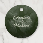 緑葉エレガント春の結婚式 フェイバータグ (正面)