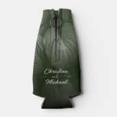 緑葉エレガント春の結婚式 ボトルクーラー (裏面)