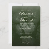 緑葉エレガント春の結婚式 招待状 (正面)
