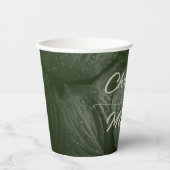 緑葉エレガント春の結婚式 紙コップ (正面)