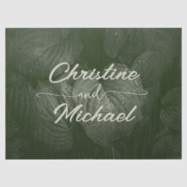 緑葉エレガント春の結婚式 薄葉紙