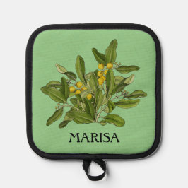 緑葉エレガント 鍋敷き