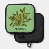 緑葉エレガント 鍋敷き (正面/裏面)