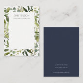 緑葉カッコいいリース枠ネックレス表示器 名刺 (正面/裏面)