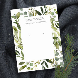 緑葉クールリース枠イヤリングディスプレイ 名刺