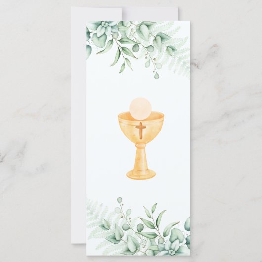 緑葉スペインの初聖体ブックマーク (裏面)