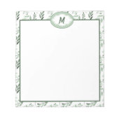 緑葉パーソナライズされた ノートパッド (正面)