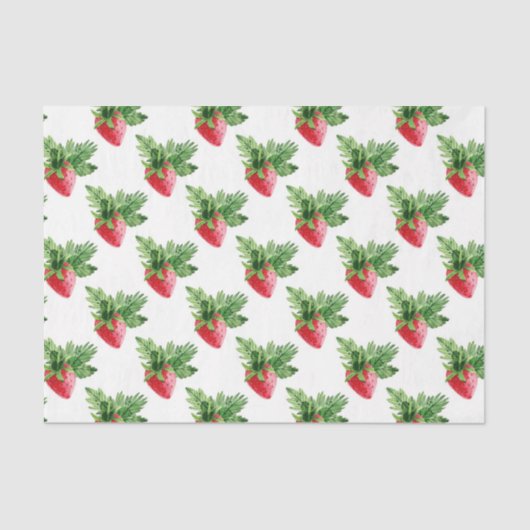 緑葉付きイチゴ 薄葉紙 (正面)