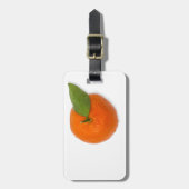 緑葉付きマンダリン ラゲッジタグ (正面縦)