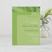 緑葉卒業お祝い招待状。 招待状 (スタンド正面)