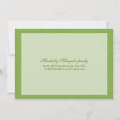 緑葉卒業お祝い招待状。 招待状 (裏面)