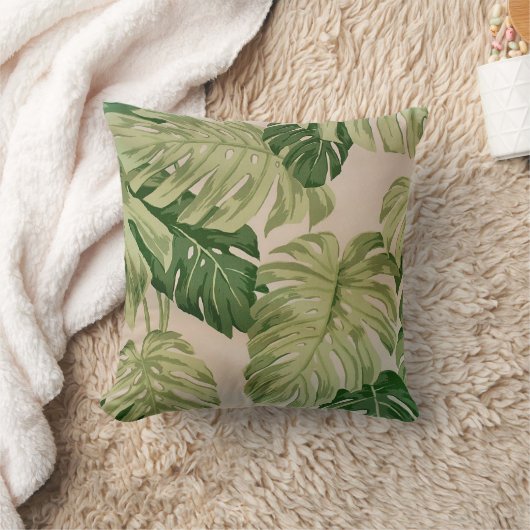 緑葉型枕 クッション (ブランケット)