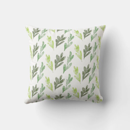 緑葉型枕 クッション (裏面)