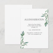 緑葉宿泊施設結婚のエンクロージャカード エンクロージャーカード (正面/裏面)