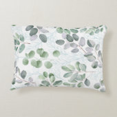 緑葉枕デザイン アクセントクッション (裏面)