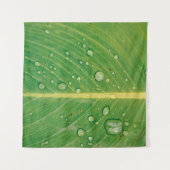 緑葉植物の露 タペストリー (正面(横))
