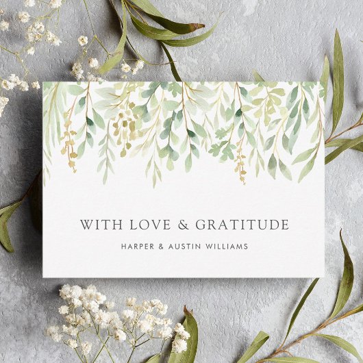 緑葉植物学結婚院 サンキューカード