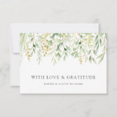 緑葉植物学結婚院 サンキューカード (正面)