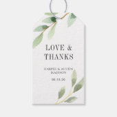 緑葉植物性結婚の贈り物 ギフトタグ (正面)