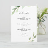 緑葉植物性結婚バー飲料 メニュー (スタンド正面)