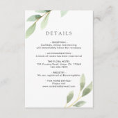 緑葉植物性結婚詳細 エンクロージャーカード (正面)