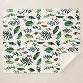 緑葉植物性自然 シェルパブランケット (正面(横))