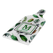 緑葉植物性自然 パーソナライズされた カッティングボード (角)