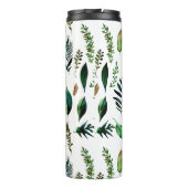緑葉植物性自然 パーソナライズされた タンブラー (裏面)