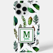 緑葉植物性自然 パーソナライズされた Case-Mate iPhoneケース (裏面)