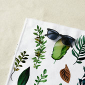 緑葉植物性自然 ビーチタオル (インサイチュ)