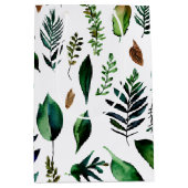 緑葉植物性自然 ミディアムペーパーバッグ (正面)