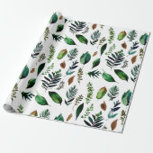 緑葉植物性自然 ラッピングペーパー (アンロールド)