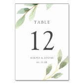 緑葉植物表結婚番 テーブルナンバー (裏面)