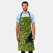 緑葉植物 エプロン (着用した状態)