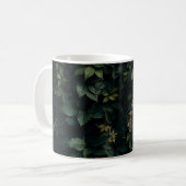 緑葉植物 コーヒーマグカップ (正面左)
