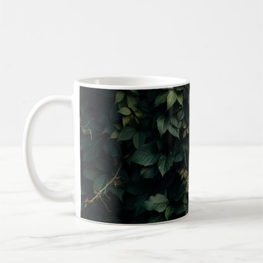 緑葉植物 コーヒーマグカップ (左)