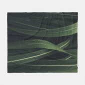 緑葉植物 フリースブランケット (正面(横))