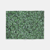 緑葉植物 フリースブランケット (正面(横))