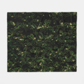 緑葉植物 フリースブランケット (正面(横))