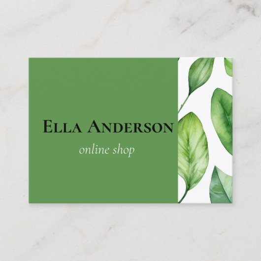 緑葉植物 名刺 (正面)