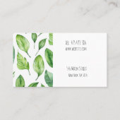 緑葉植物 名刺 (裏面)