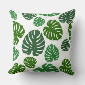 緑葉模様 クッション (正面)