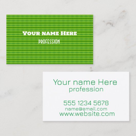 緑葉模様 名刺 (正面/裏面)