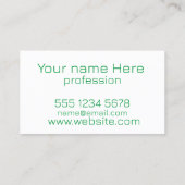 緑葉模様 名刺 (裏面)