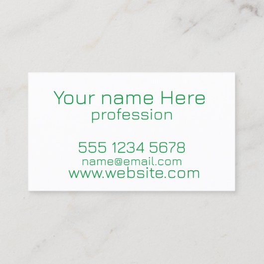 緑葉模様 名刺 (裏面)