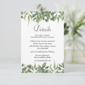 緑葉樹の葉結婚の詳細 エンクロージャーカード (スタンド正面)