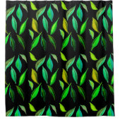 緑葉水彩エコ シャワーカーテン (正面)