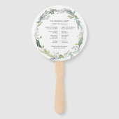 緑葉水彩式結婚プログラム ハンドファン (裏面)